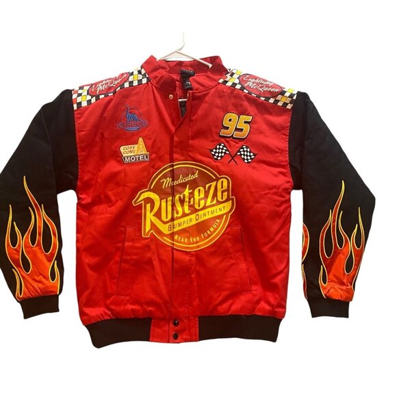 Disney Pixar Cars Lightning McQueen Racing Jacket Size Small